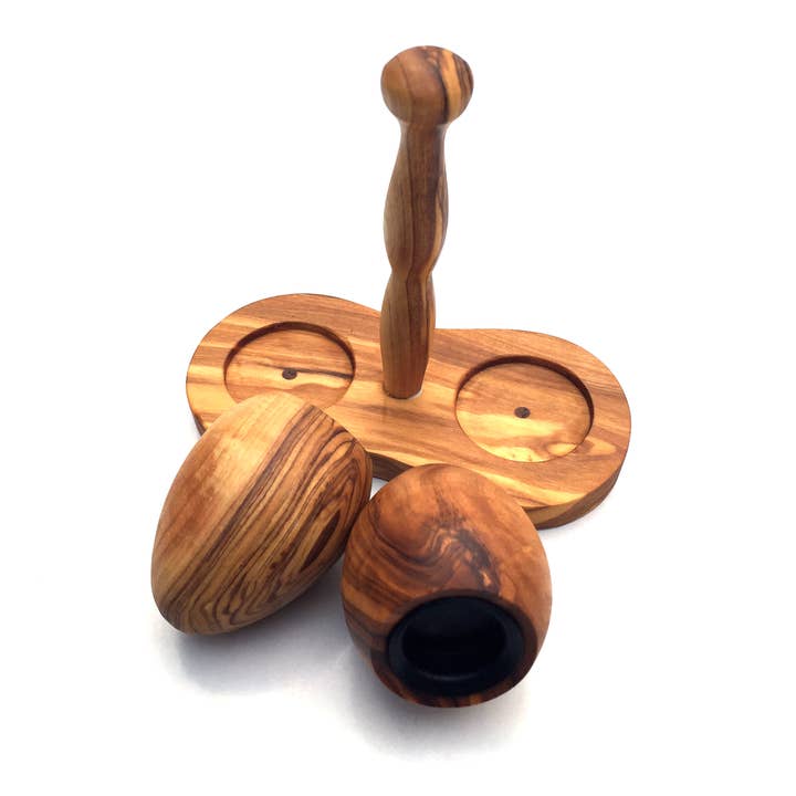 medina mood - Wholesale Salt & Pepper Shaker Set - Salt shaker & pepper shaker with olive wood stand