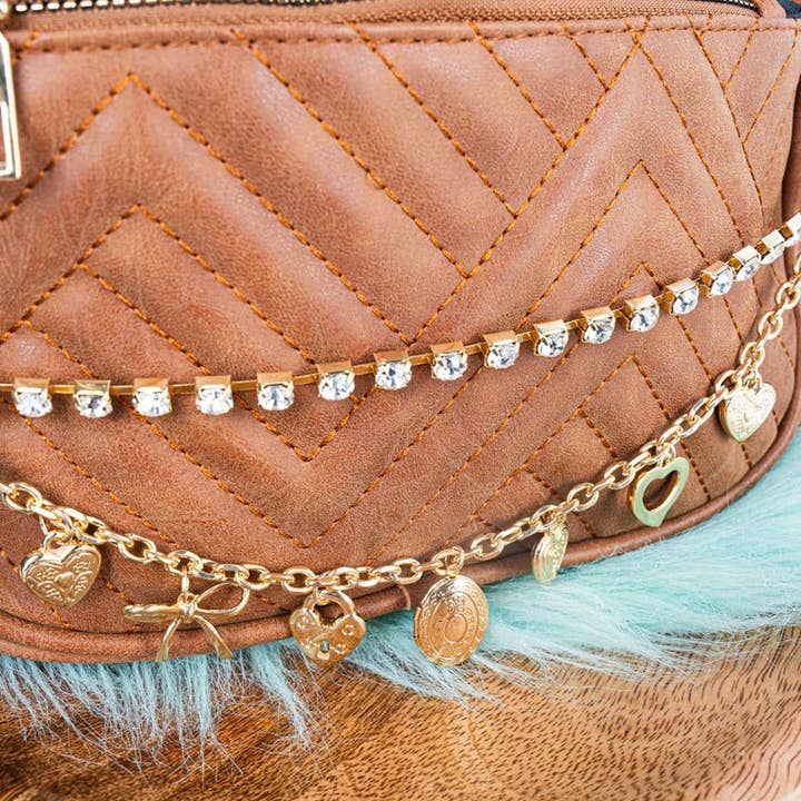 Wholesale Accessory Market - Wholesale Purse/Bag Accessory - Women's - Crystal Avenue Hearts A Plenty Goldtone & Crystal Handbag Chain3