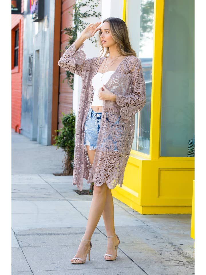 Bluivy - Wholesale Cardigan – Women’s - CROCHET LACE CARDIGAN21