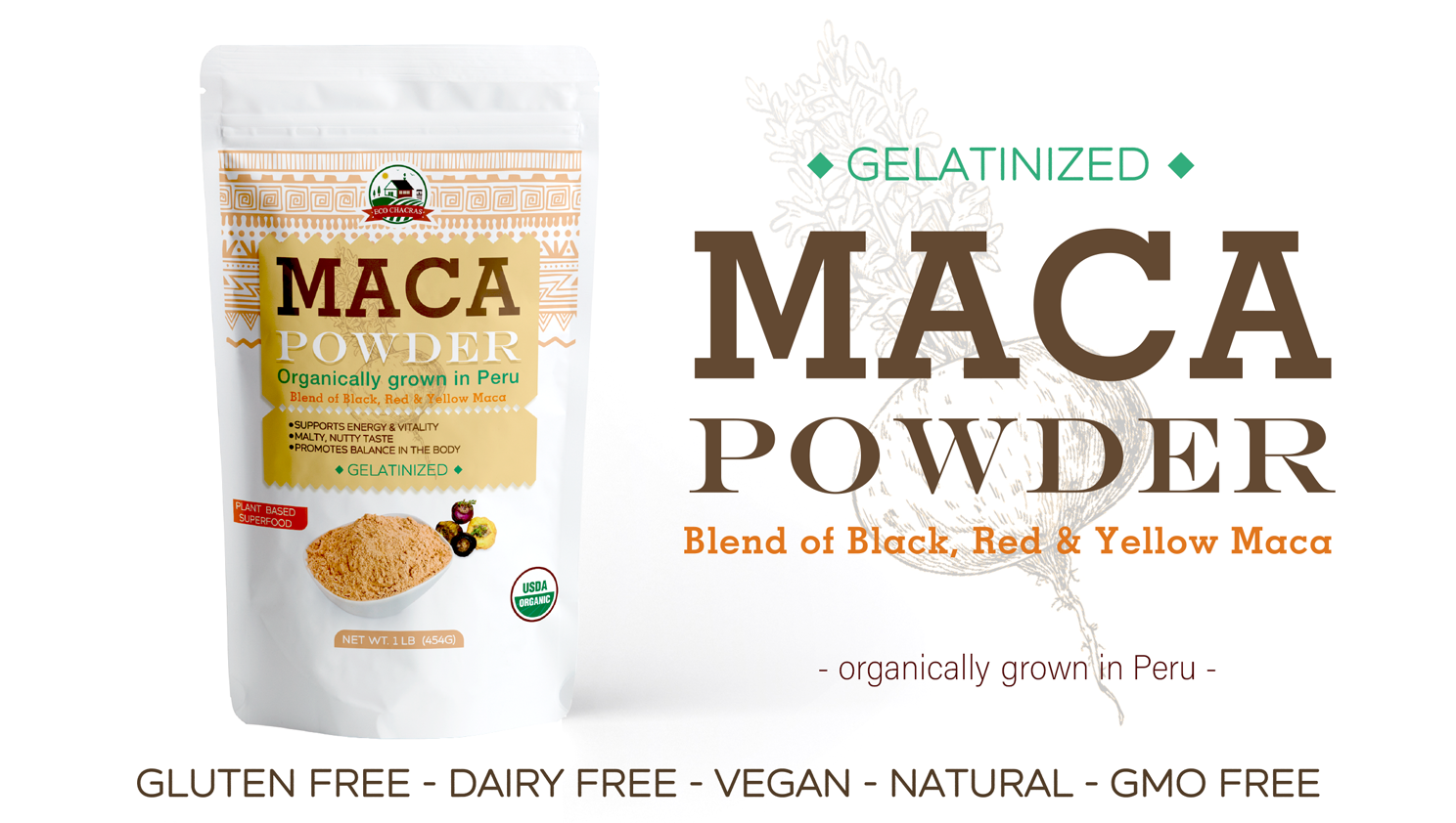 Eco chacras inc - Wholesale Protein/Superfood Powder - MACA Root Powder ! Organically Grown in Peru – Perfect Power Blend1