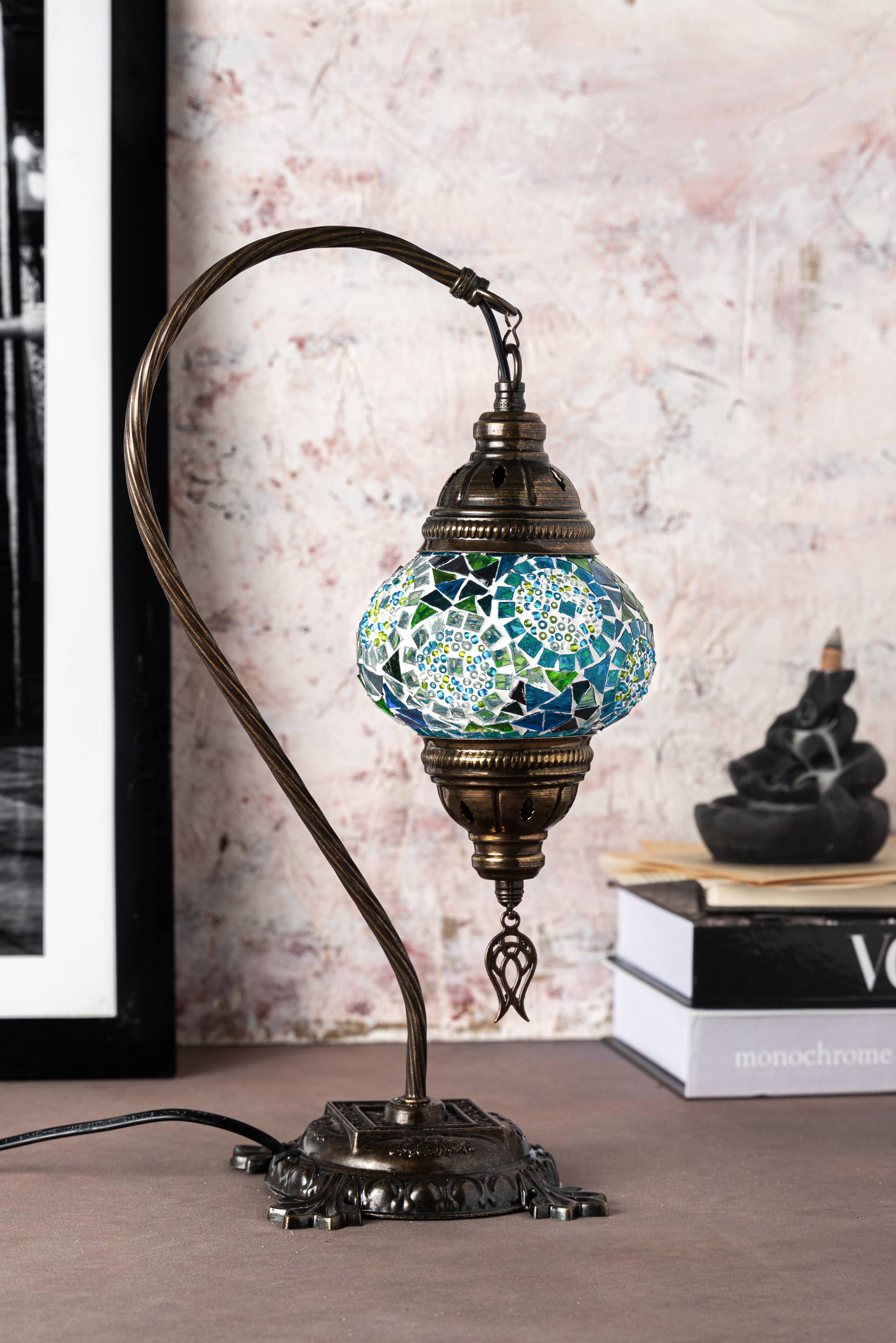 KAFTHAN - Wholesale Accent/Desk Lamp - Swan Neck Mosaic Lamps | Christmas & Holiday Decor Lighting4