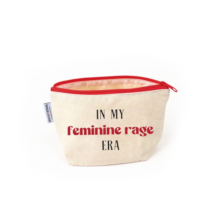 SHEWOLF Designs - Wholesale Makeup/Cosmetic Bag - Pouch: In My Feminine Rage Era Women's Rights & Care Product