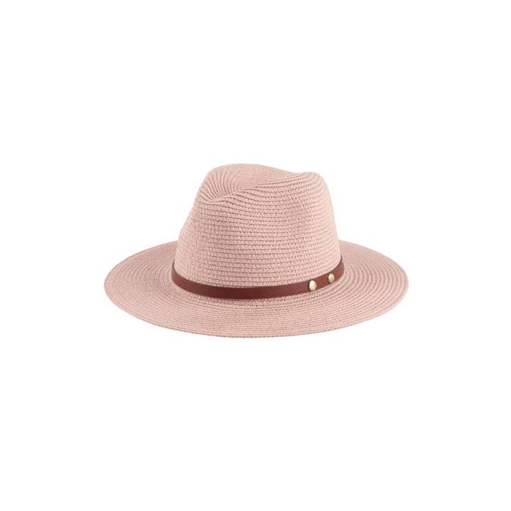 MYS Wholesale Inc - Wholesale Straw Hat - Women's - Panama Brim Summer Hat With Leather Strap1