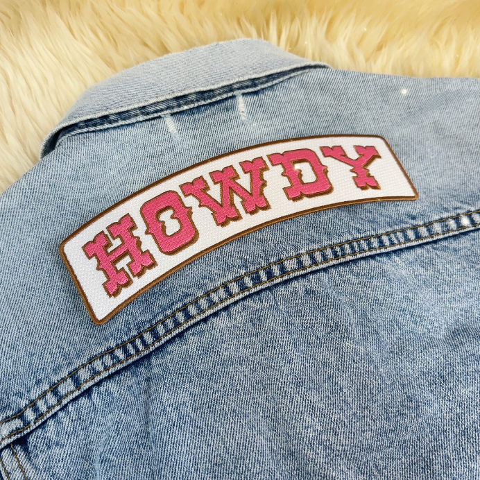 Wildflower + Co. - Wholesale Patch - Pink Cowgirl XL Back Patches - Boot + Howdy8