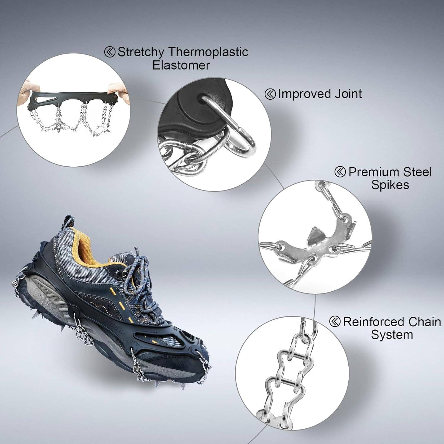 VIGOR - Wholesale Snow Boots - Women's - Anti Slip Crampons Ice Cleats for Hiking Snow Boots Shoes3