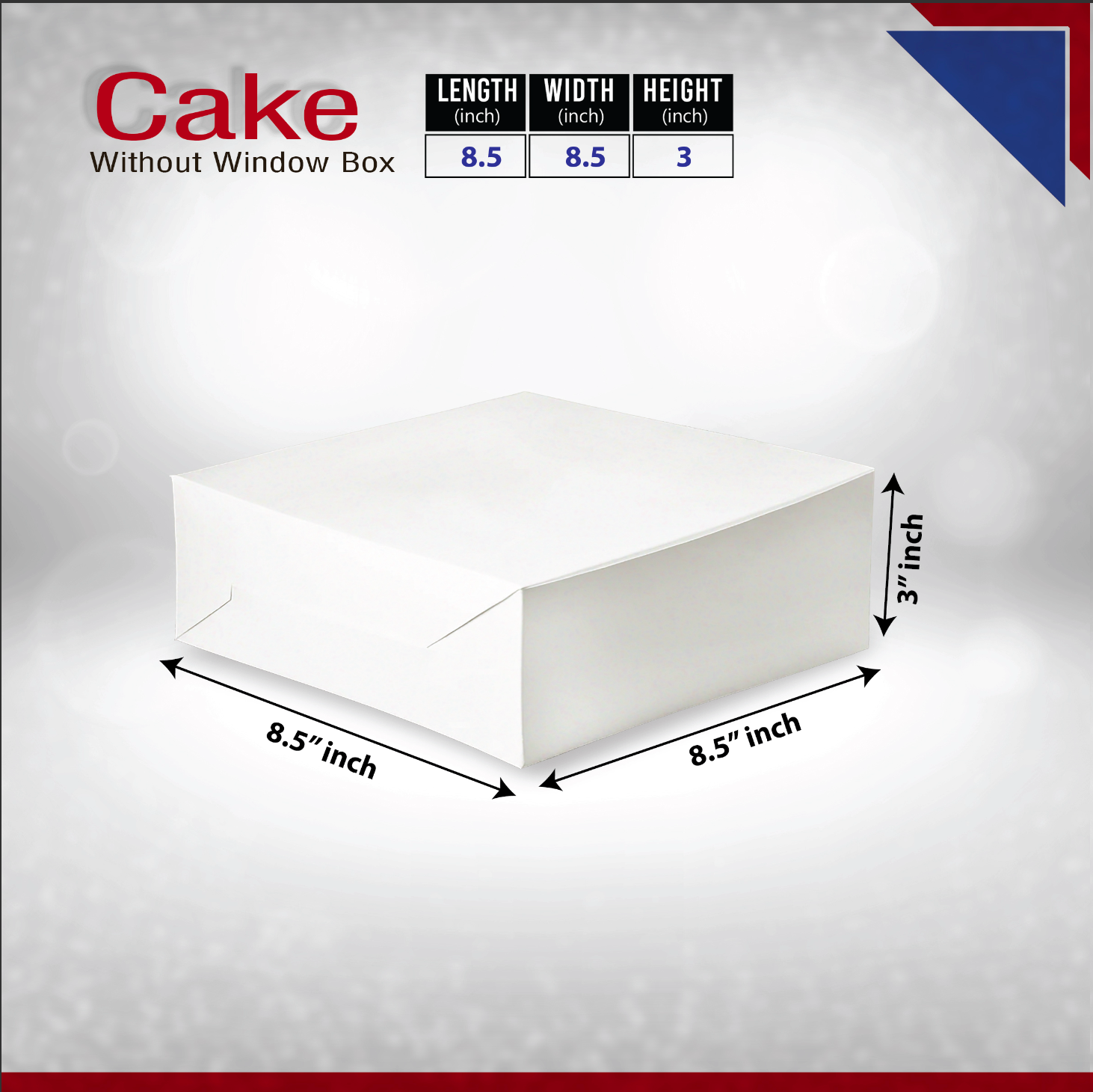 Tennessee IMPEX - Wholesale Gift Box - Custom Cake Boxes with Your Logo and Color (3 sizes)5
