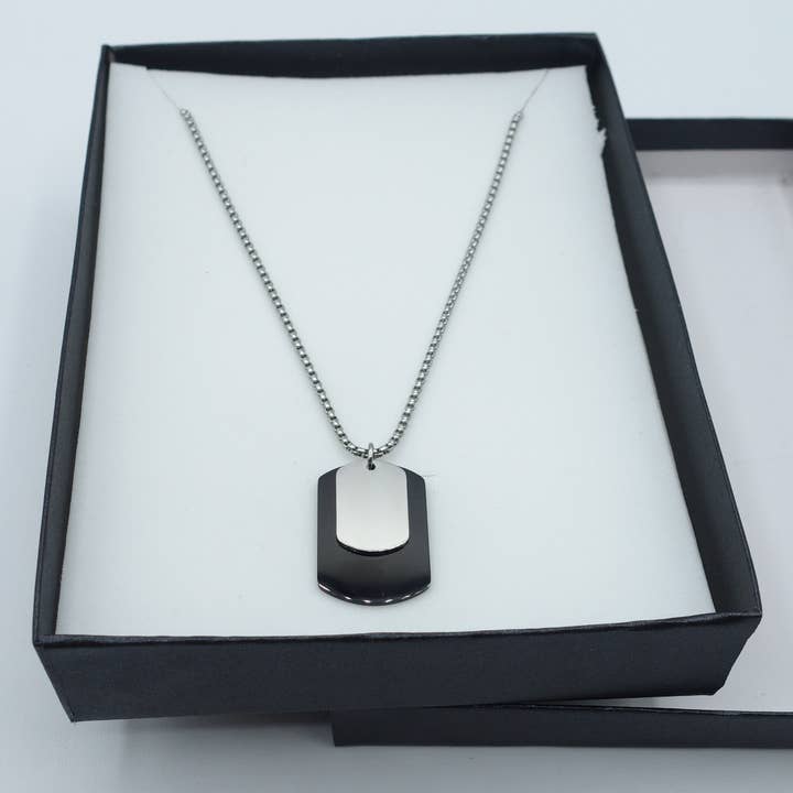 Collana pendente TARGHETTA MILITARE uomo ACCIAIO for wholesale on Faire3