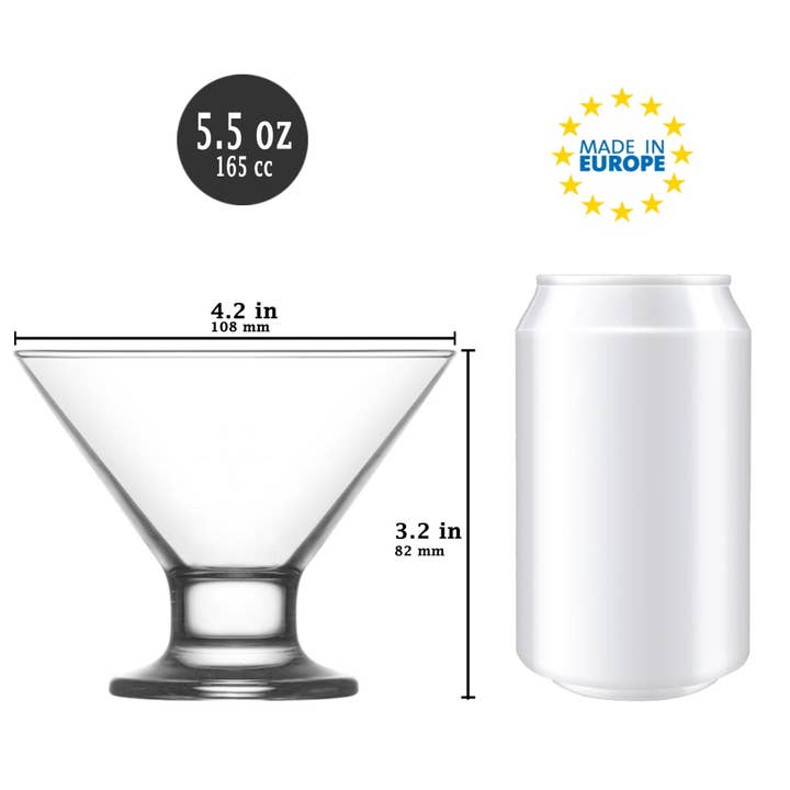 Hakan - Vendita all'ingrosso Ciotola - Set di ciotole in vetro per gelato, tazza da dessert Trifle 3 pezzi, 5,5 oz