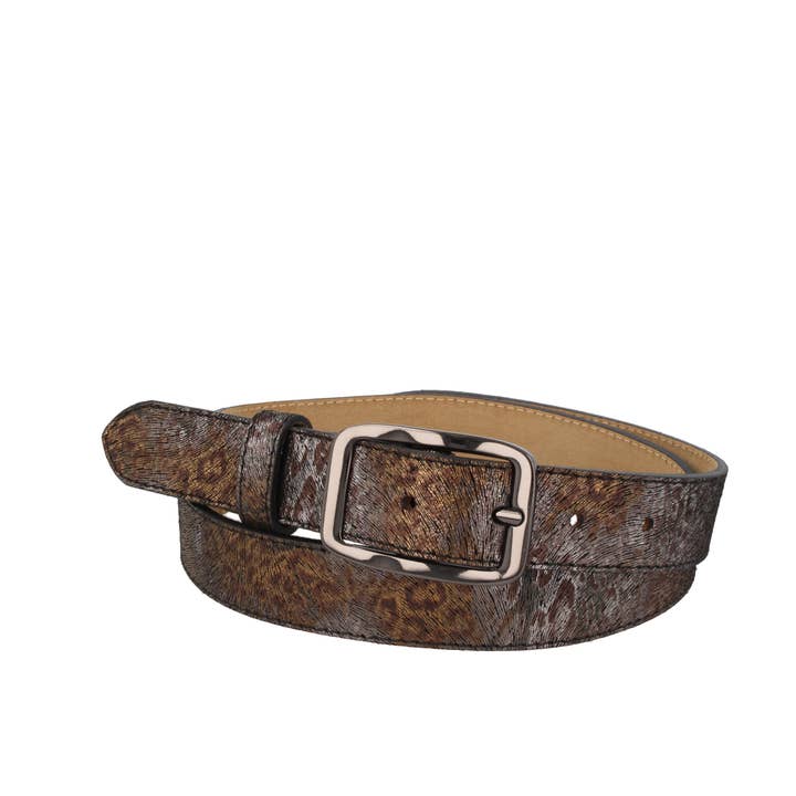 Vulcano animal prin women's leather belt for wholesale by MGM Design e.K.