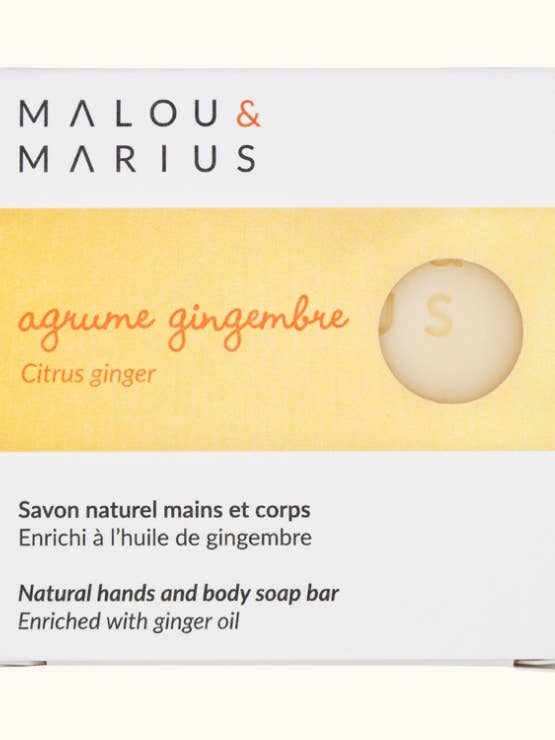 SAVON AGRUME, GINGEMBRE pour la vente par Malou & Marius