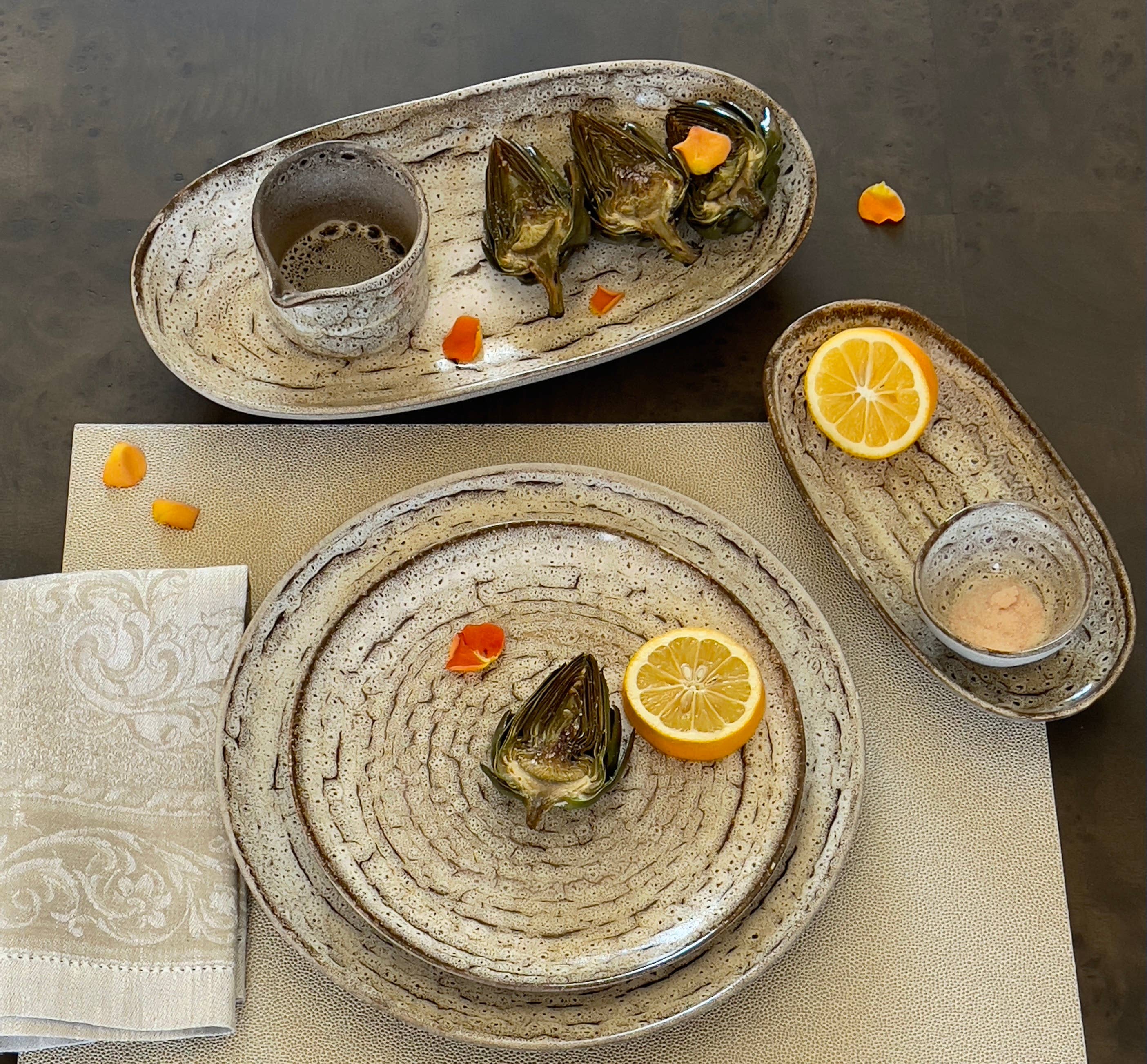 Carmel Ceramica - Wholesale Serving Tray - Truffle Small Oval Tray3