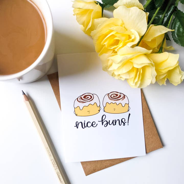 Nice Buns Card for wholesale by Real Happy Designs