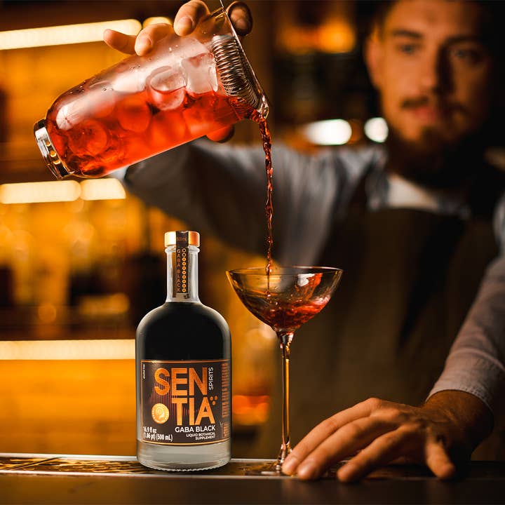 SENTIA Spirits - Wholesale Non-Alcoholic Spirits/Wine/Beer - SENTIA GABA Black 500ml (X6)1