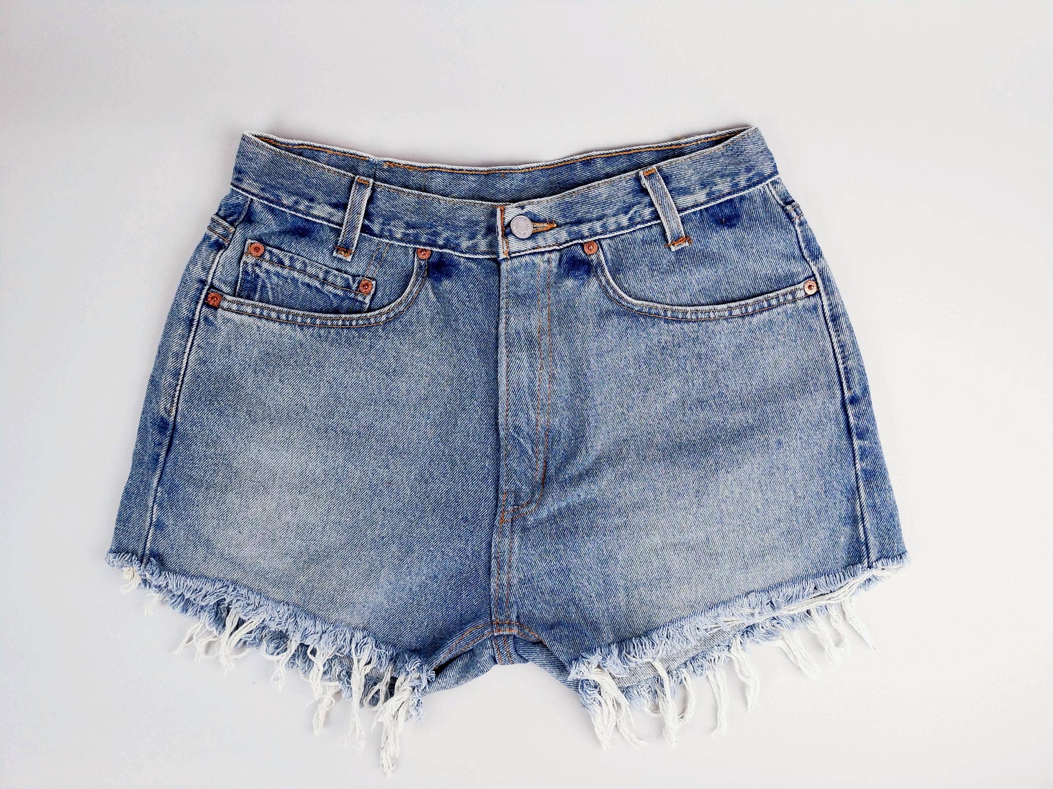 Sun's Out! - Wholesale Shorts - Women's - High-Rise Upcycled Denim Cutoff Shorts - Original1