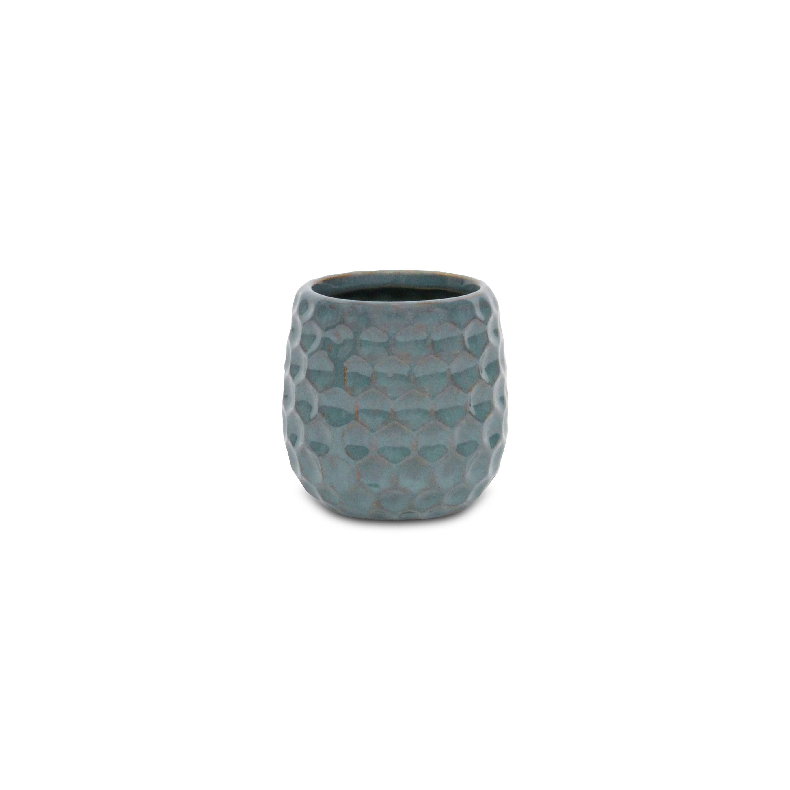Cheungs Home Decor - Vendita all'ingrosso Vasi per piante - Vaso in ceramica con motivo esagonale, colore: Blu6