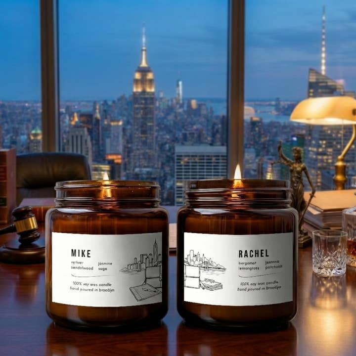 EDICIÓN LIMITADA: Dúo de Velas Mike & Rachel para venta al por mayor de Flatbush Granola Company