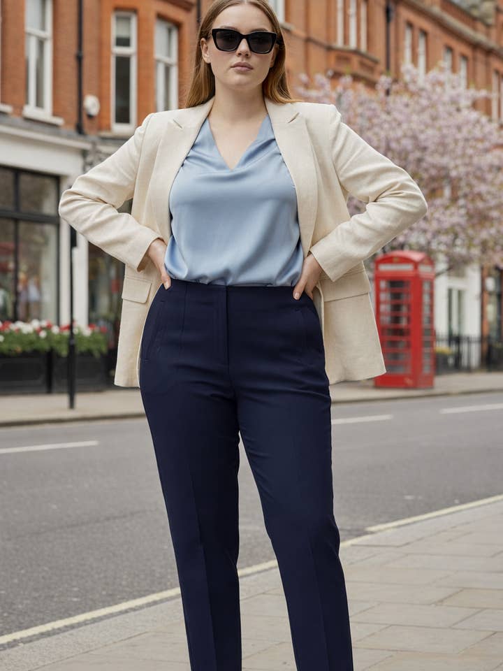 Plus Size - Chic Byxor för wholesale av Amy & Clo Invogue