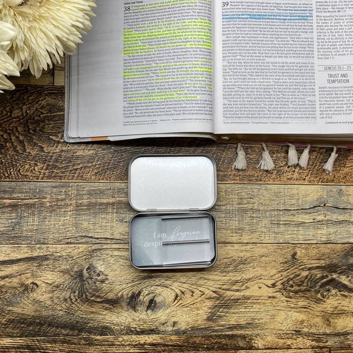 Dear Bold Believer - Wholesale Religious Card - Who God says I am Nature Bible Verse Cards in Tin1