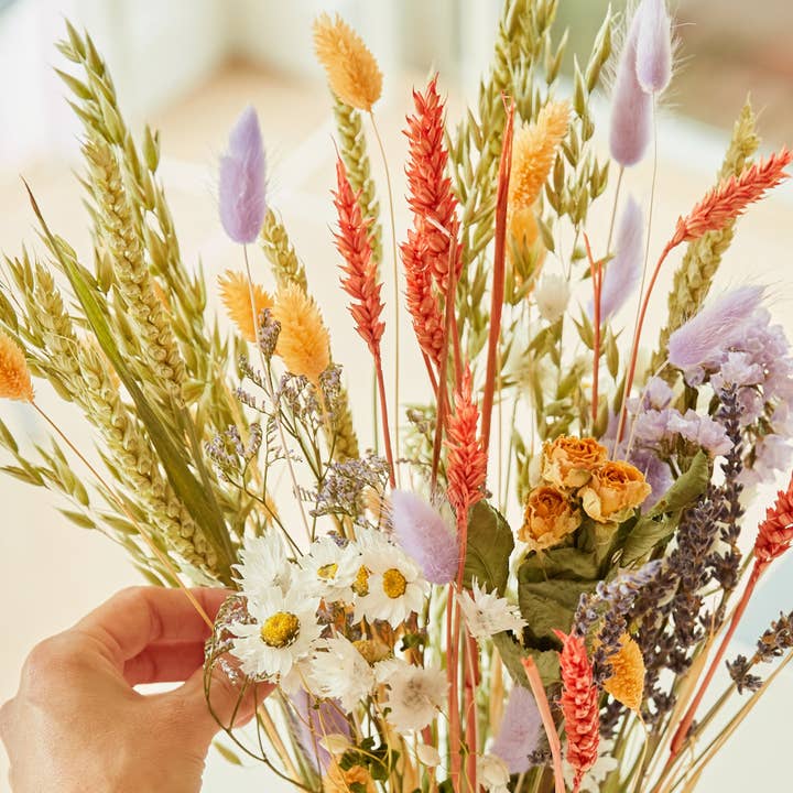 Wildflowers by Floriette - Wholesale Dried/Pressed Flowers - Dried Flowers - Field Bouquet Lavender Peach