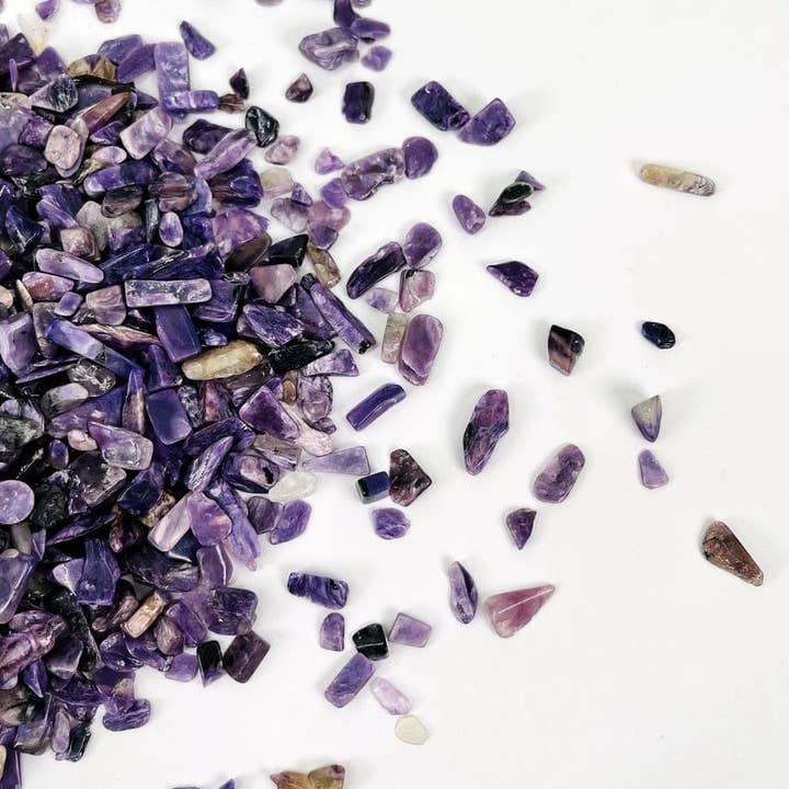 Charoite 1lb Crystal Chips - Small Chips for wholesale by Rock Paradise