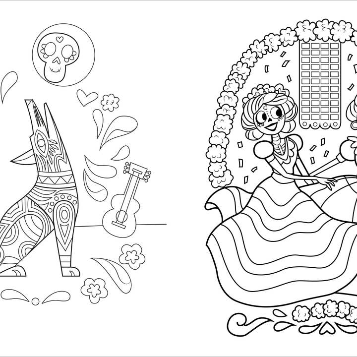 Sourcebooks - Wholesale Coloring & Activity Book - Kids & Baby - Día de los Muertos Coloring Book for Kids3