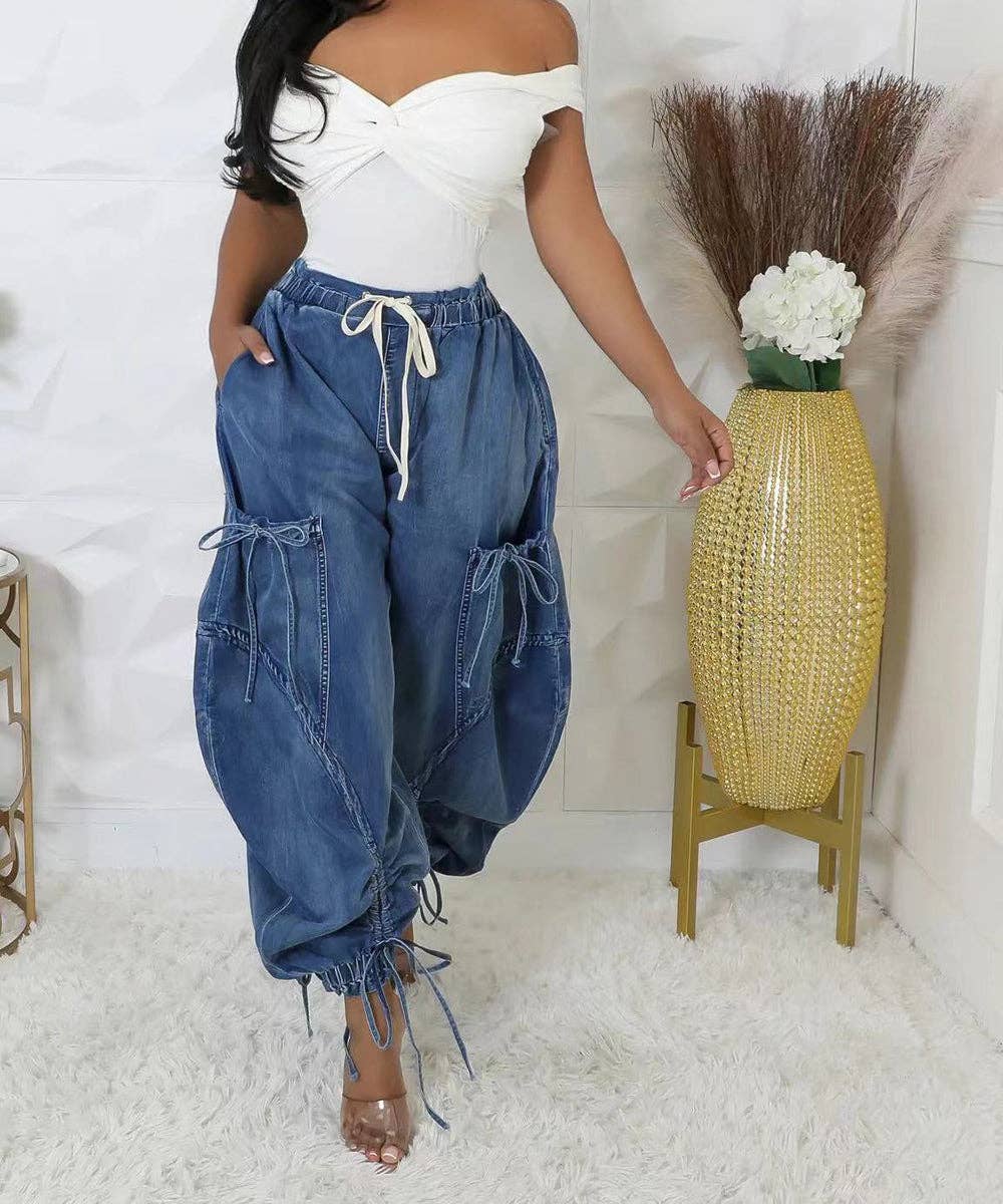 Aria Romance – wholesale Jeans – Women’s – Drawstring Waist Straight Leg Jeans10