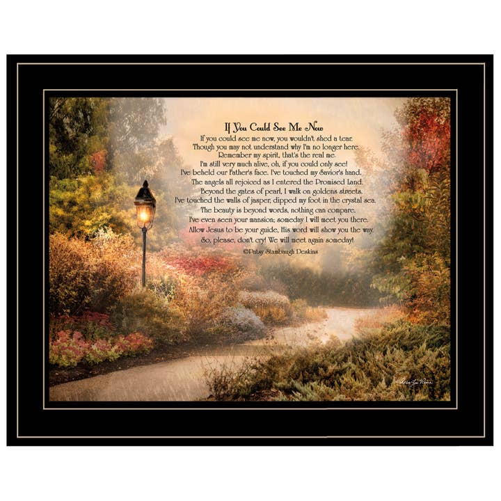 HomeRoots - Wholesale Art Print - If You Could See Me Now 5 Black Framed Print Wall Art