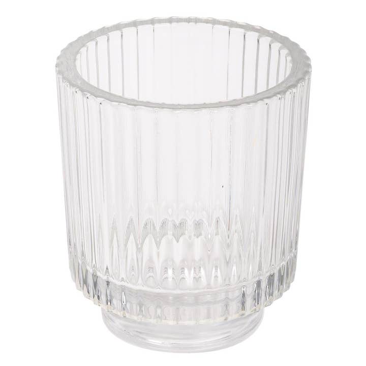Truu Design - Wholesale Candle Holder - Truu Design Ribbed Glass Votive Holder,Glass, 6/DSP