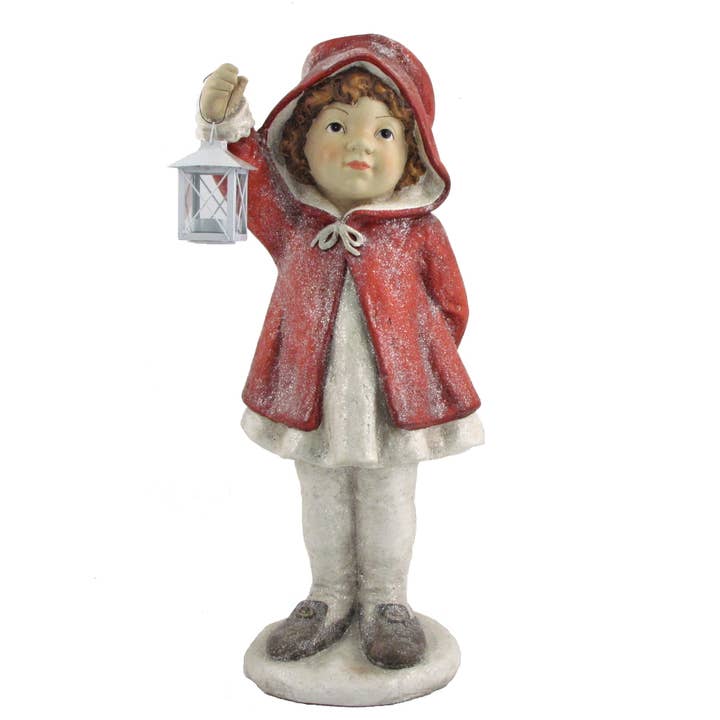 Zaer Ltd. International - Wholesale Christmas Decoration - Red Cloak Christmas Tushkas with Book & Lantern- 2PC/Set5