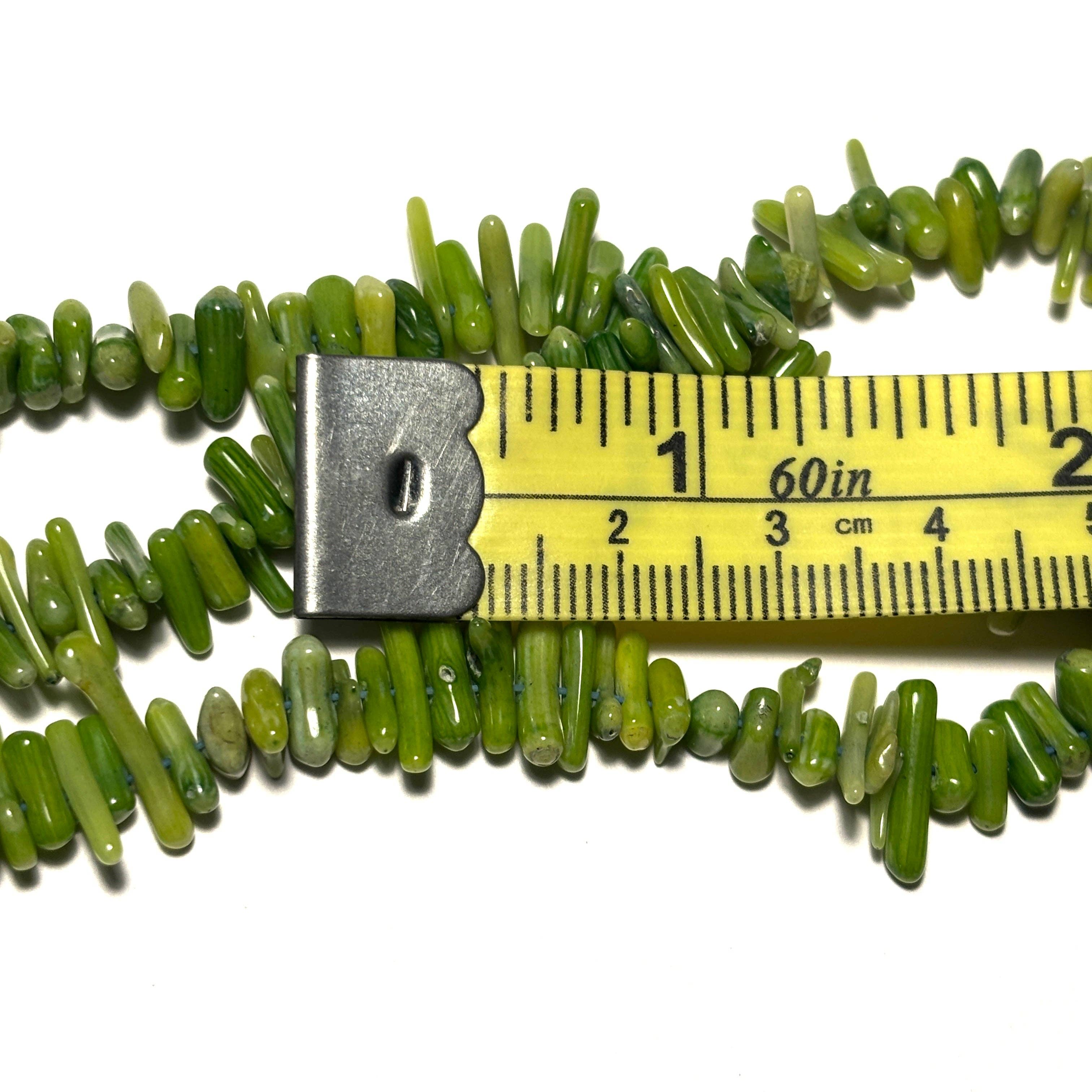 Whitestone Jewelry Co. - Wholesale Beaded/Pearl Necklace - Green Coral Pieces 16 in Strand1