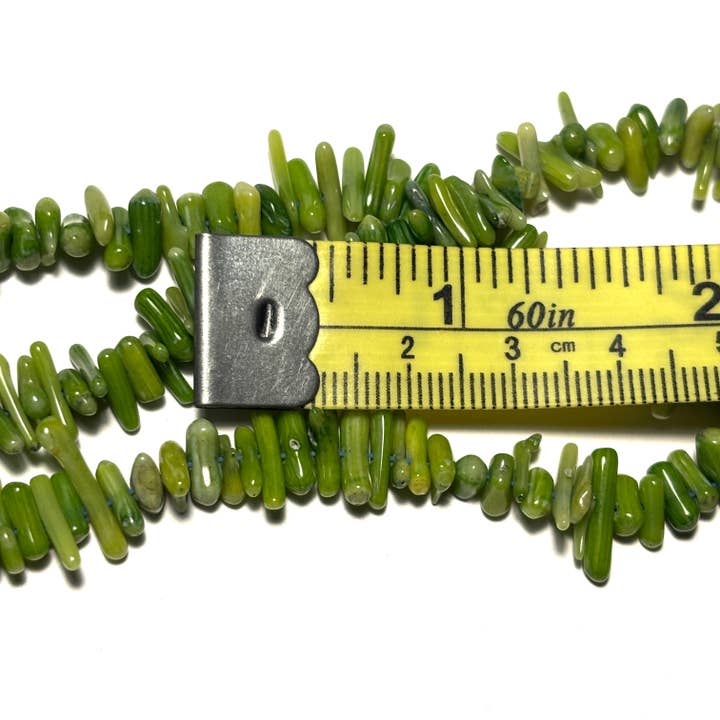 Whitestone Jewelry Co. - Wholesale Beaded/Pearl Necklace - Green Coral Pieces 16 in Strand1