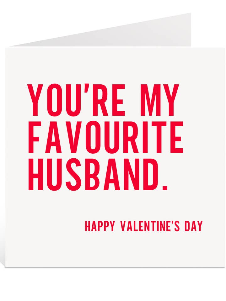 Favourite Husband Valentine's Day Card for wholesale by Creationery