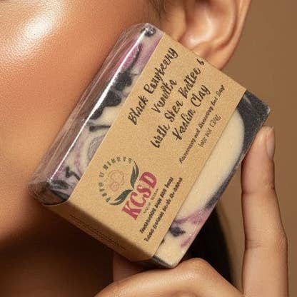 Goat Milk Soap: Black Raspberry Vanilla with Shea Butter for wholesale by KC&D Soap Shop
