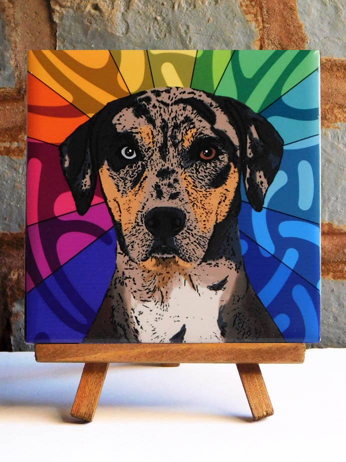 Catahoula Ceramic Art Tile for wholesale by Sabyloo