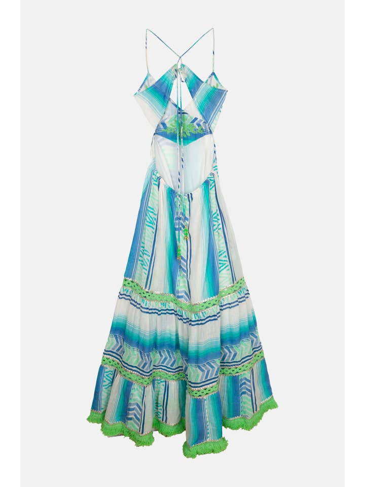 Piti Cuiti - Wholesale Dress - Women's - FRIDA AQUA CUT LONG DRESS4