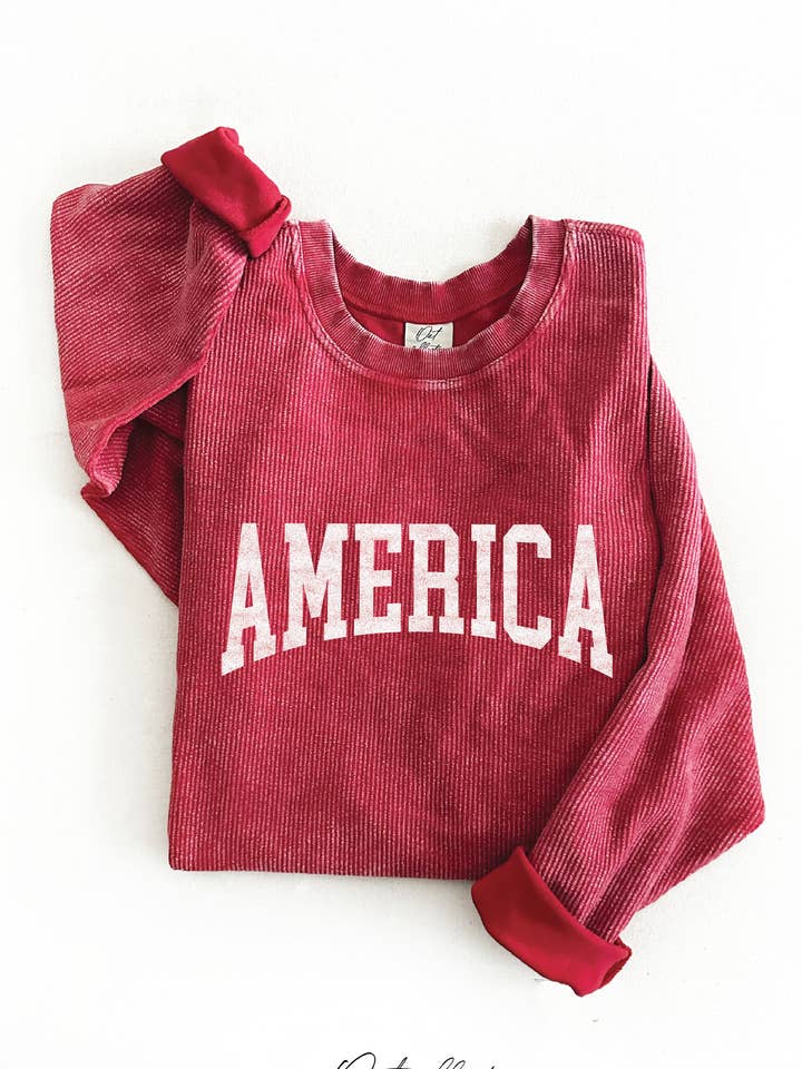 Jersey térmico vintage AMERICA para venta al por mayor de OAT COLLECTIVE