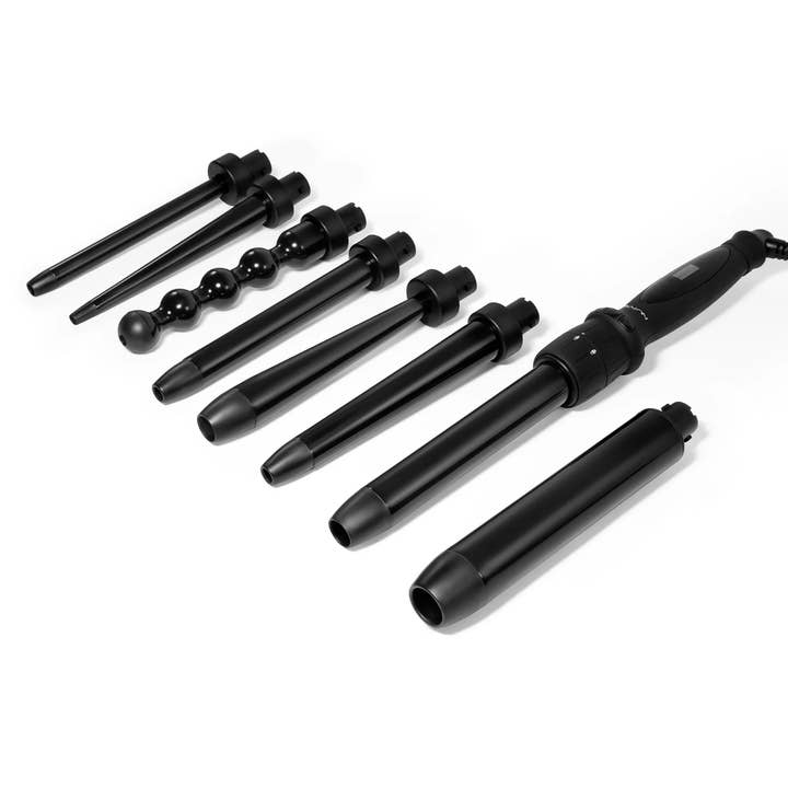 Black Octowand 8-in-1 Curling Wand Set – Interchangeable Barrels for wholesale on Faire