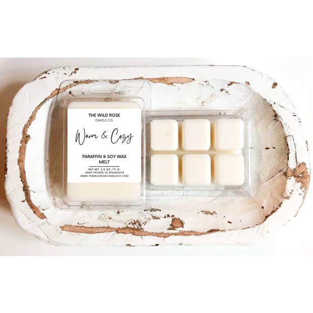 Warm & Cozy Wax Melts for wholesale by The Wild Rose Candle Co.