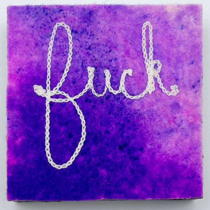 Cat Babbie - Wholesale Wall Accent - Oh Fuck, Fiber Art, Small4