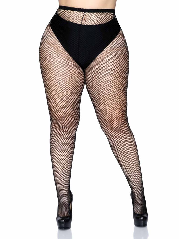 Risa Plus Nylon Fishnet Tights for wholesale by Leg Avenue