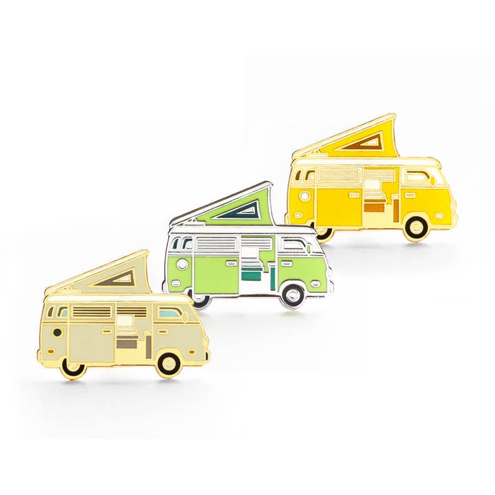 April Black's Camper Van Lightweight Enamel Button Lapel Pin for wholesale by Lost Lust Supply