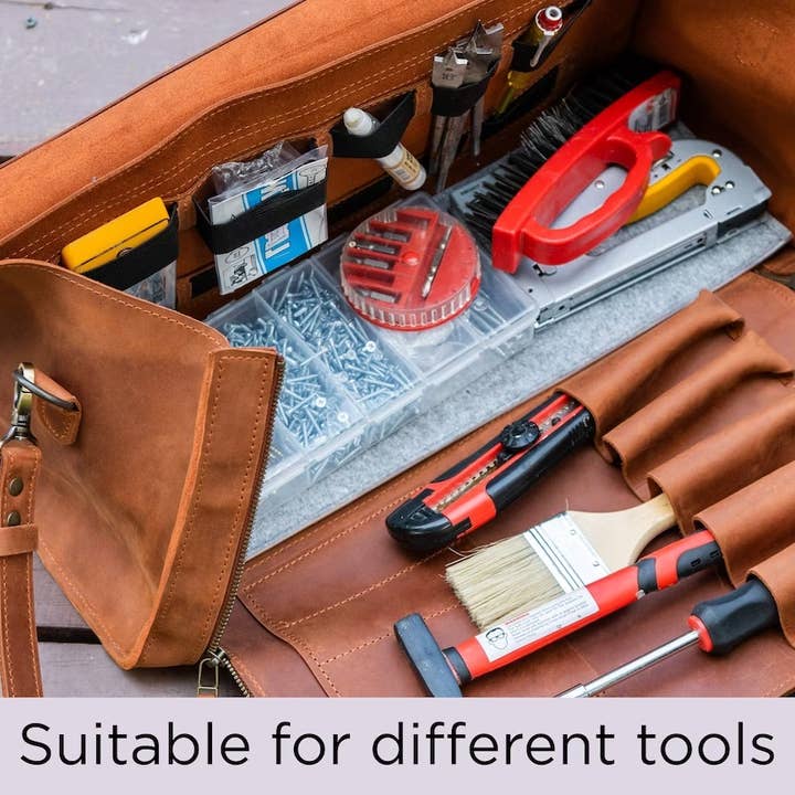 Pikore - Wholesale Tool Set - Leather Wrench Organizer Tool Set Bag2