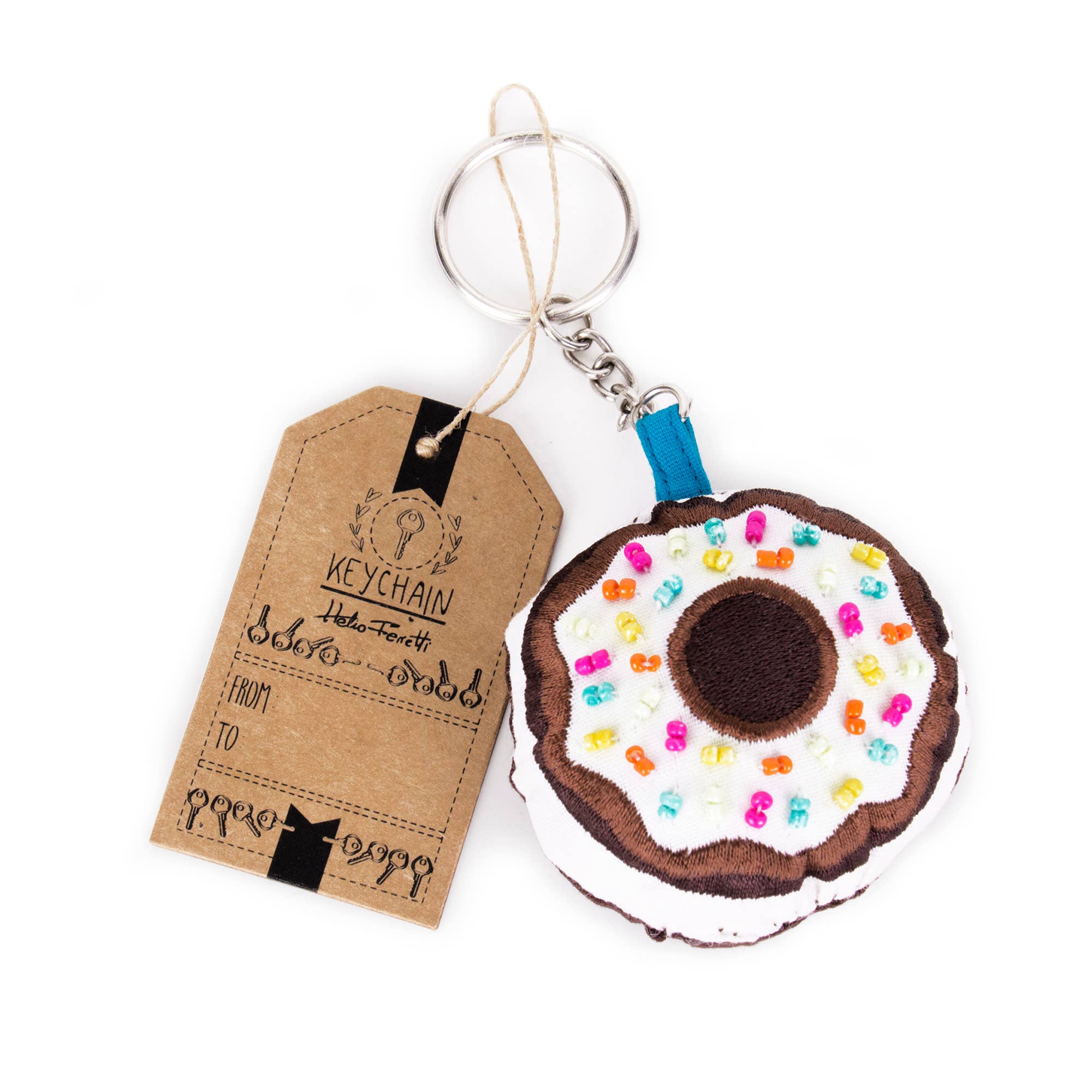 Helio Ferretti – Engroshandel Nøglering - Dame – Boheme broderet nøglering HF2