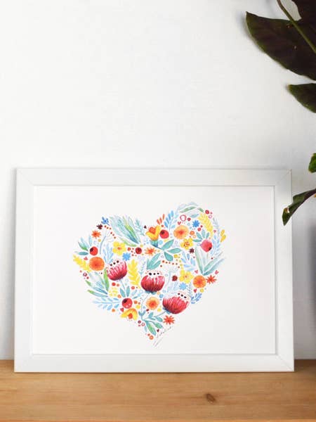 Ilustración acuarela riega tu corazón para venta al por mayor de Rollitoasí