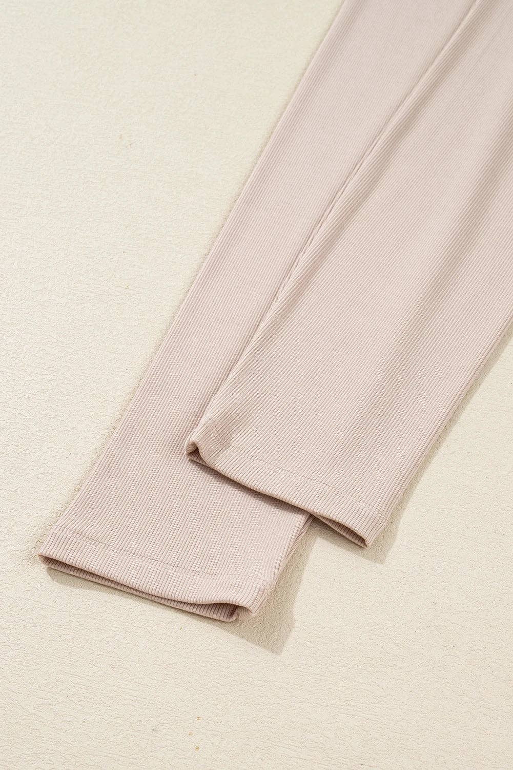 Suhkasana - Vente Ensemble de vêtements d'intérieur – femme - Ensemble de sweat-shirt fendu oversize uni avec leggings côtelés24