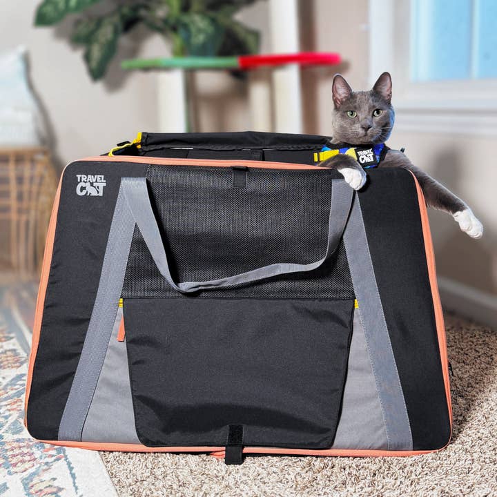 Travel Cat | Your Cat Backpack - Wholesale Pet Carrier - Cat - “The Pack N' Paw” Light & Slim Collapsible Cat Crate & Carrier