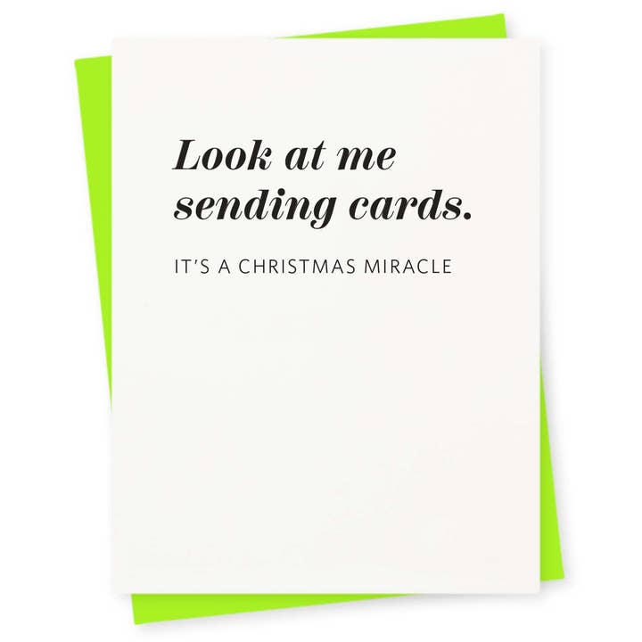 Miracle Letterpress Christmas Card for wholesale by 417 Press