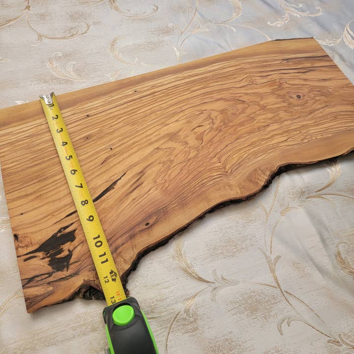 Karmic Creations - Wholesale Cheese Board - Extra Large 24" Live Edge Olive Wood Cheese Board