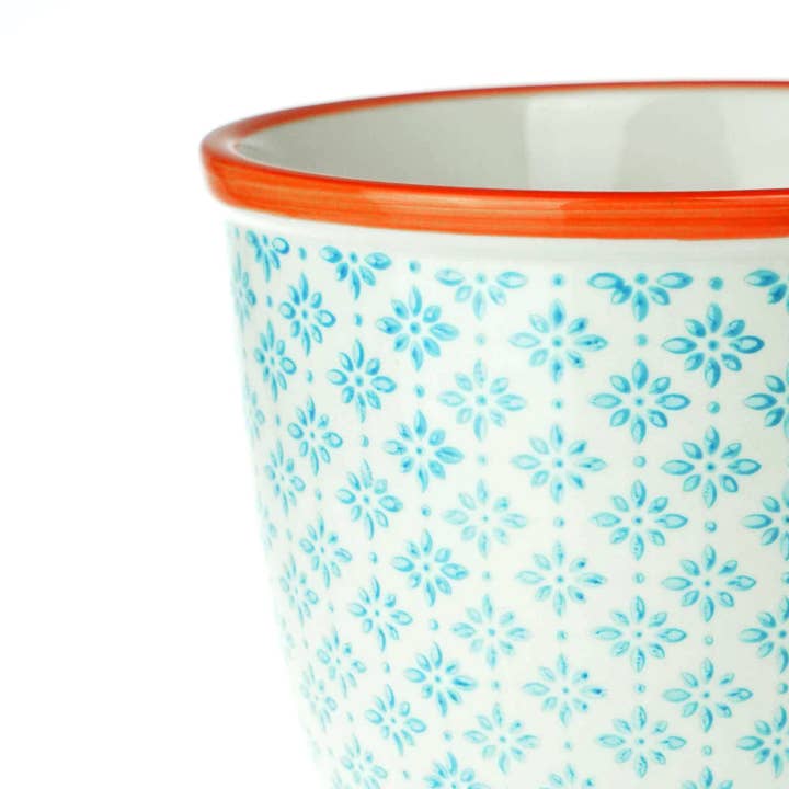 Rinkit Ltd - Vendita all'ingrosso Vasi per piante - Nicola Spring - Vaso per piante da giardino, colore: blu e arancione