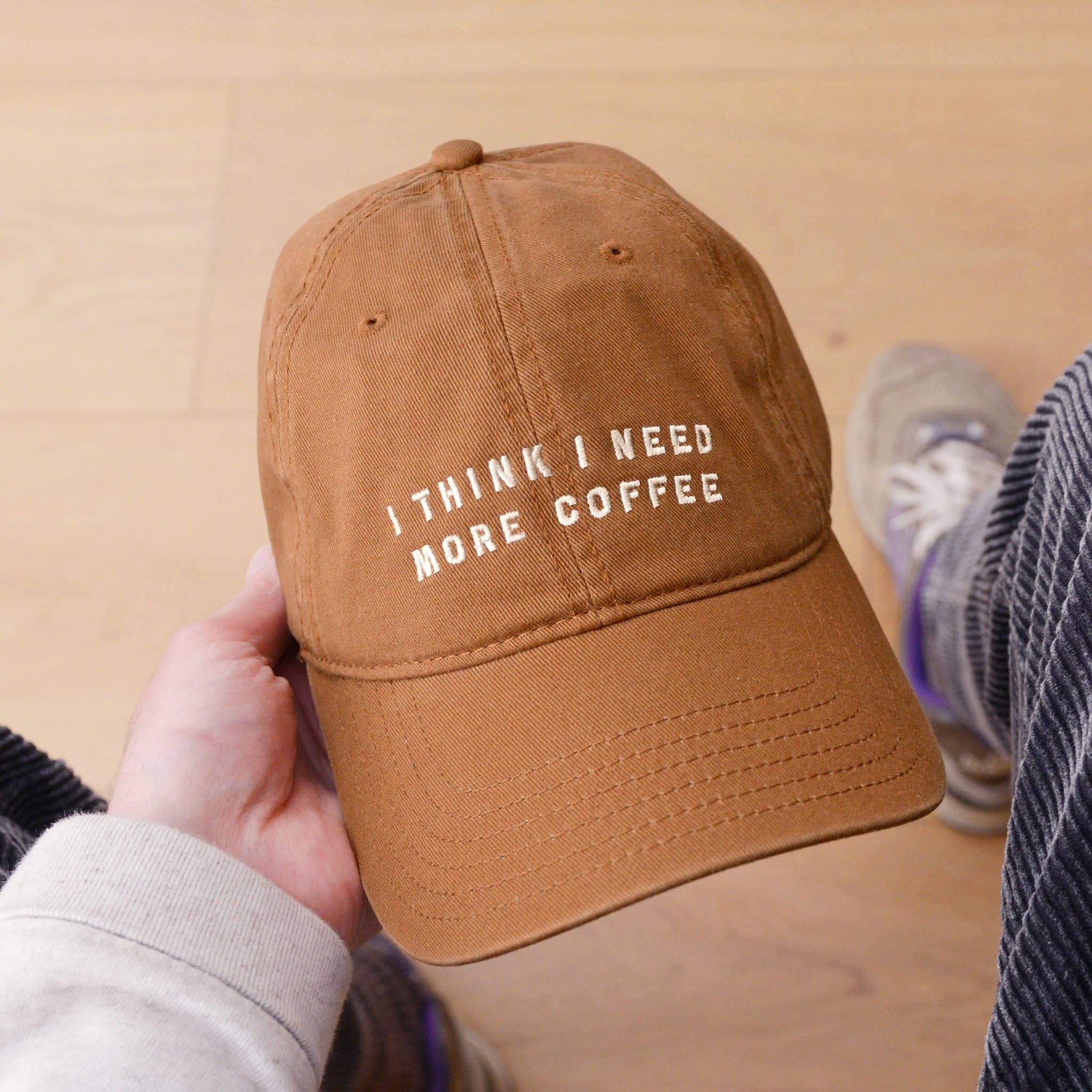 Alphabet Bags - Wholesale Baseball Cap - Unisex - I Think I Need More Coffee - Cotton Baseball Cap1